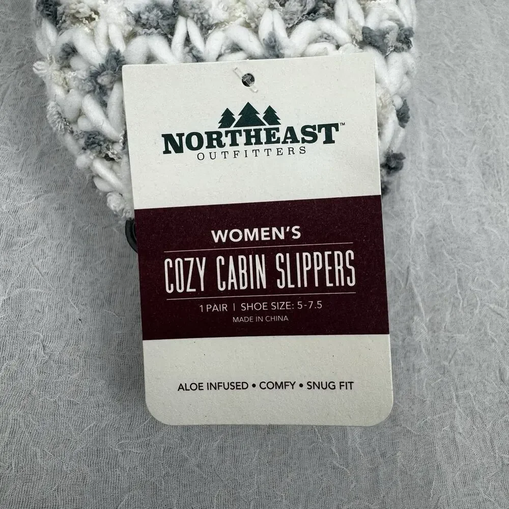 Northeast Outfitters Cozy Cabin Women's Chunky Space Dye Slippers S/M Grey